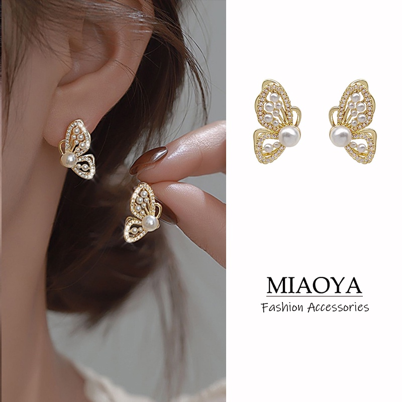 Bông Tai Hình Bướm Phong Cách Baroque Tinh Tế Cho Nữ