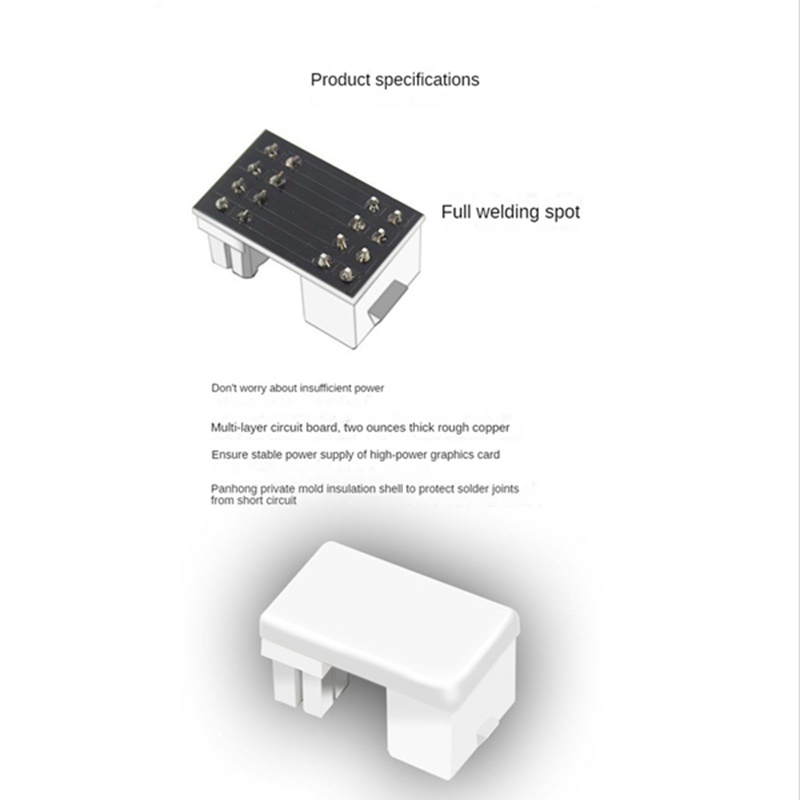 Adapter Chuyển Đổi ATX 8Pin Sang 8 Pin 180 Độ Chuyên Dụng Cho Thẻ Video / GPU