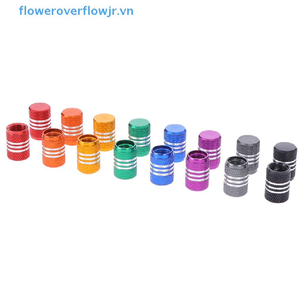 4 Nắp Van Bánh Xe Hơi Bằng Nhôm Chống Bụi 8 Màu Tùy Chọn