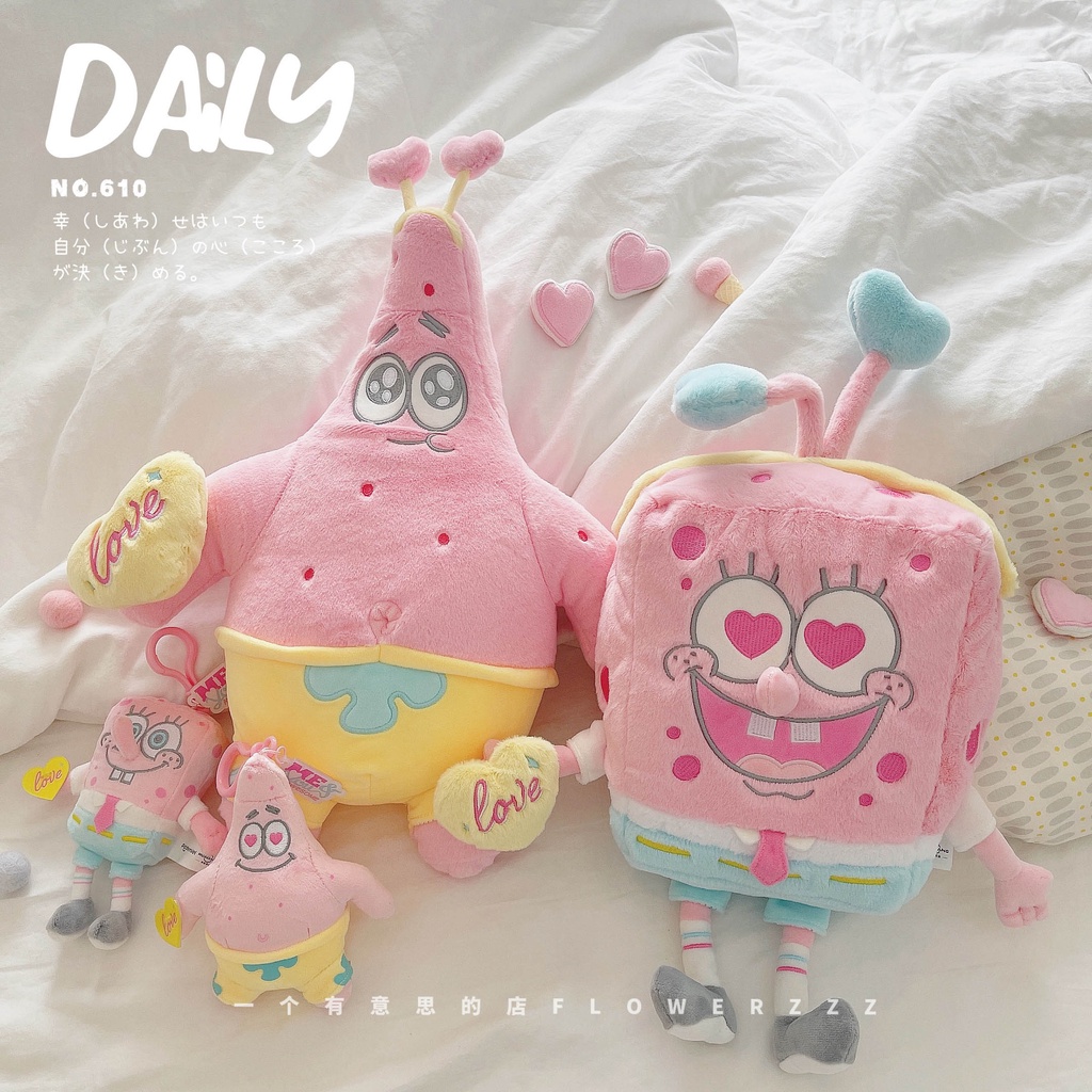 Decor phòng Hồng SpongeBob SquarePants Bánh Ngôi Sao Đồ Chơi Sang Trọng Búp Bê Búp Bê Búp Bê Ngủ Ôm Quà Tặng Ngày Lễ Tìn