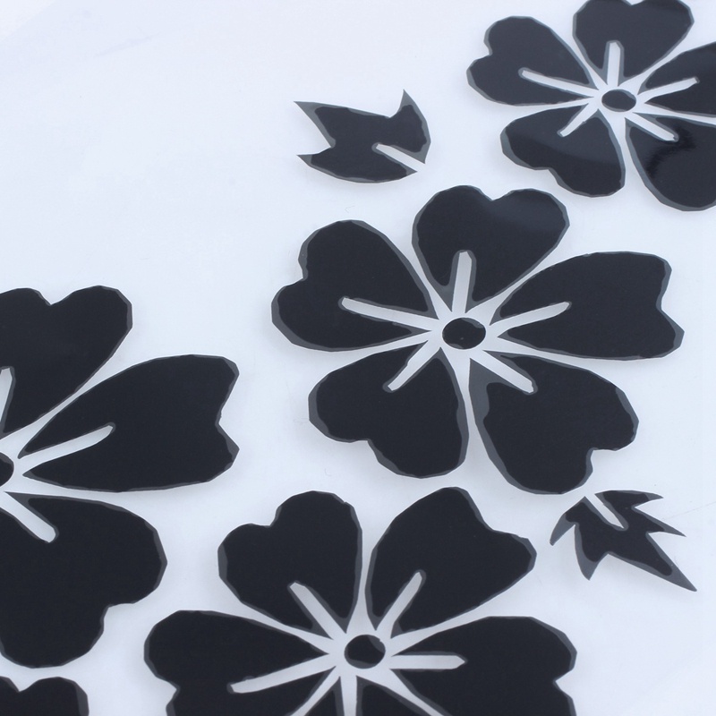 Miếng Dán Trang Trí Xe Hơi Họa Tiết Kẻ Sọc Màu Đen Chống Thấm Nước Có Thể Tháo Rời