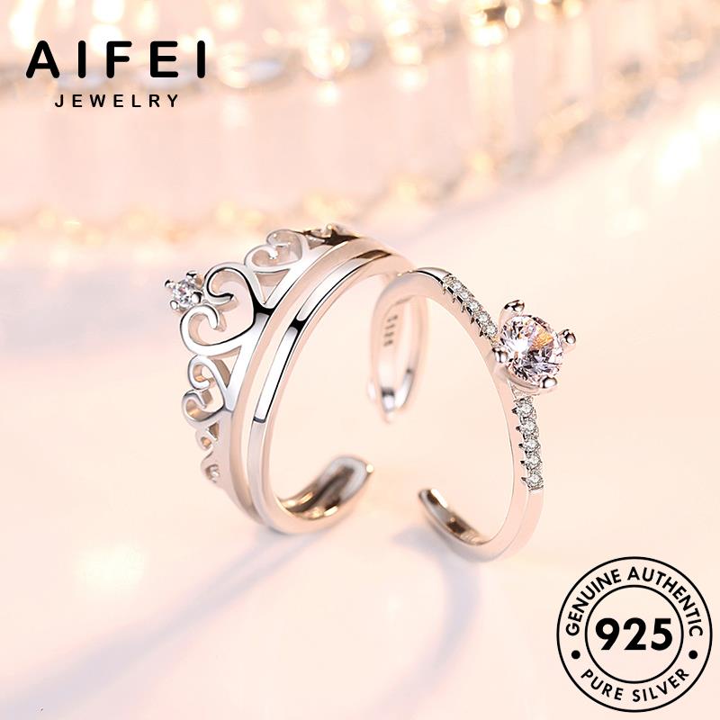 AIFEI JEWELRY sức miện bạc cương quốc moissanite bản phụ kim thời nguyên nhẫn kiện vương hàn cặp trang 925 thật đơn giản đôi R53