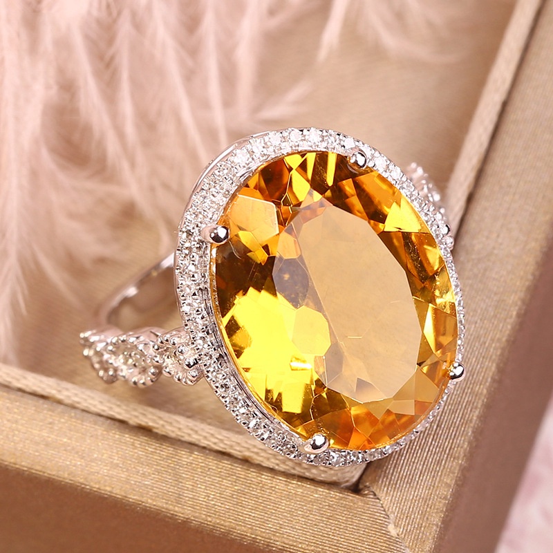 Hàng Mới Về Mới Nhẫn Hở Hình Oval Đính Đá Nhiều Màu Sắc Thời Trang Cho Nữ