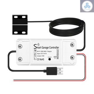 Tuya WiFi Garage Door Opener Intelligent Remote Controller Sensor Support APP Voice Controller Compatible with Alexa Google Home