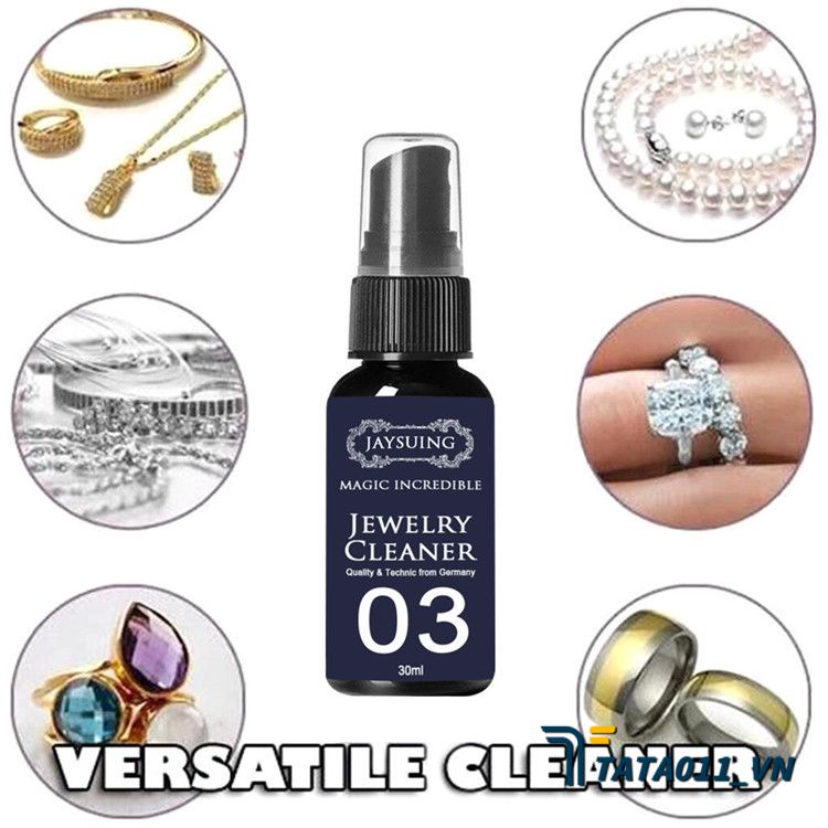 Dung Dịch Vệ Sinh Trang Sức 30Ml Dung Dịch Vệ Sinh Chăm Sóc Vòng Làm Sạch Nhanh Chống Xỉn Màu Xịt Vệ Sinh Trang Sức Đá Quý Kim Loại Đa Năng Không Độc Hại VN1