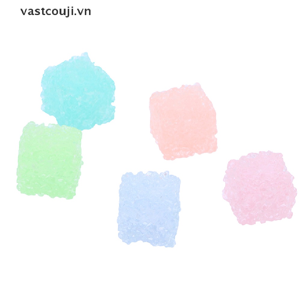 Bộ 5 Mô Hình Xe VASTJI Mini Bằng Nhựa Resin Màu Kẹo Dạ Quang Trang Trí Bảng Điều Khiển