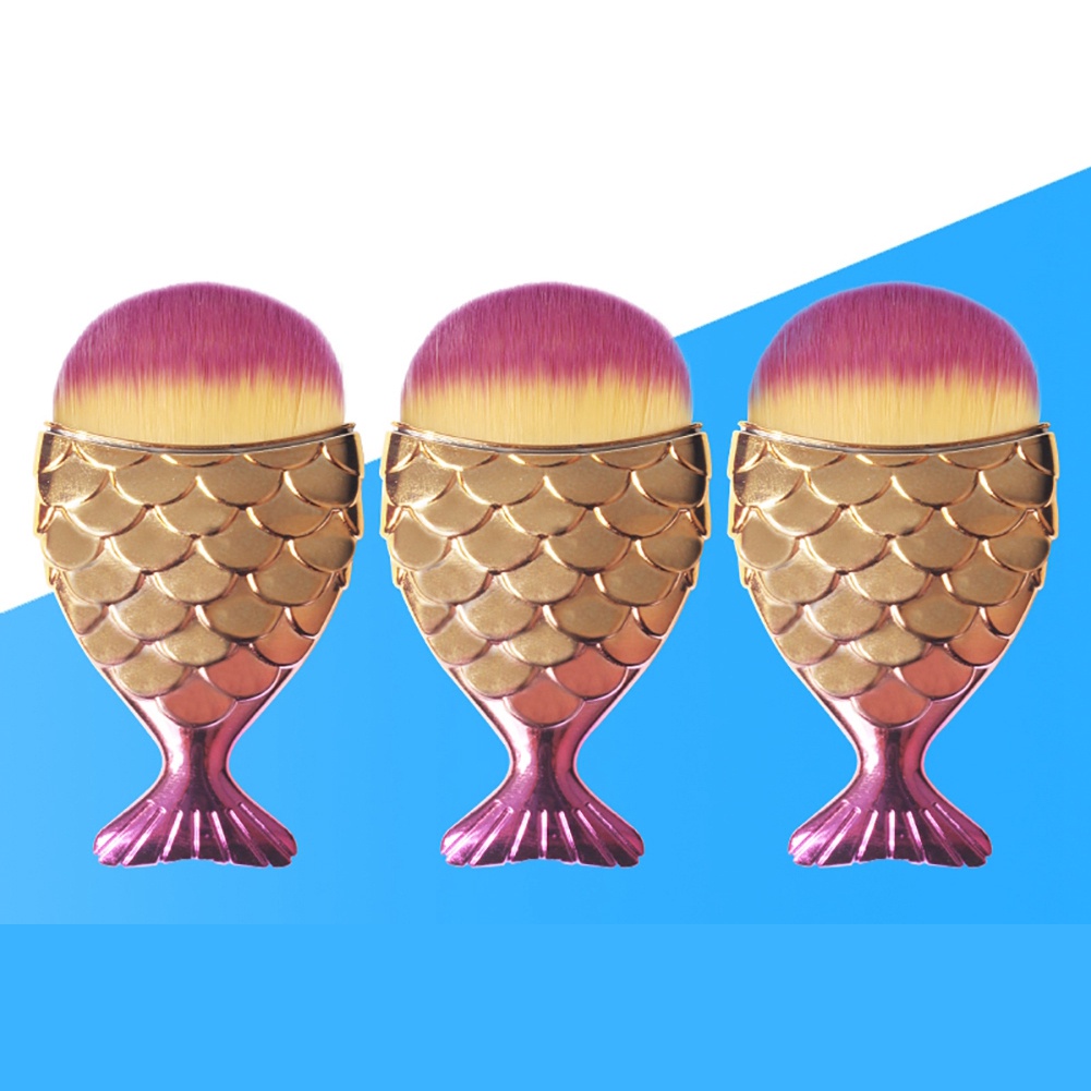 Cọ Phủi Bụi Móng Tay Sợi Lông Mềm Hình Đuôi Cá Màu Gradient