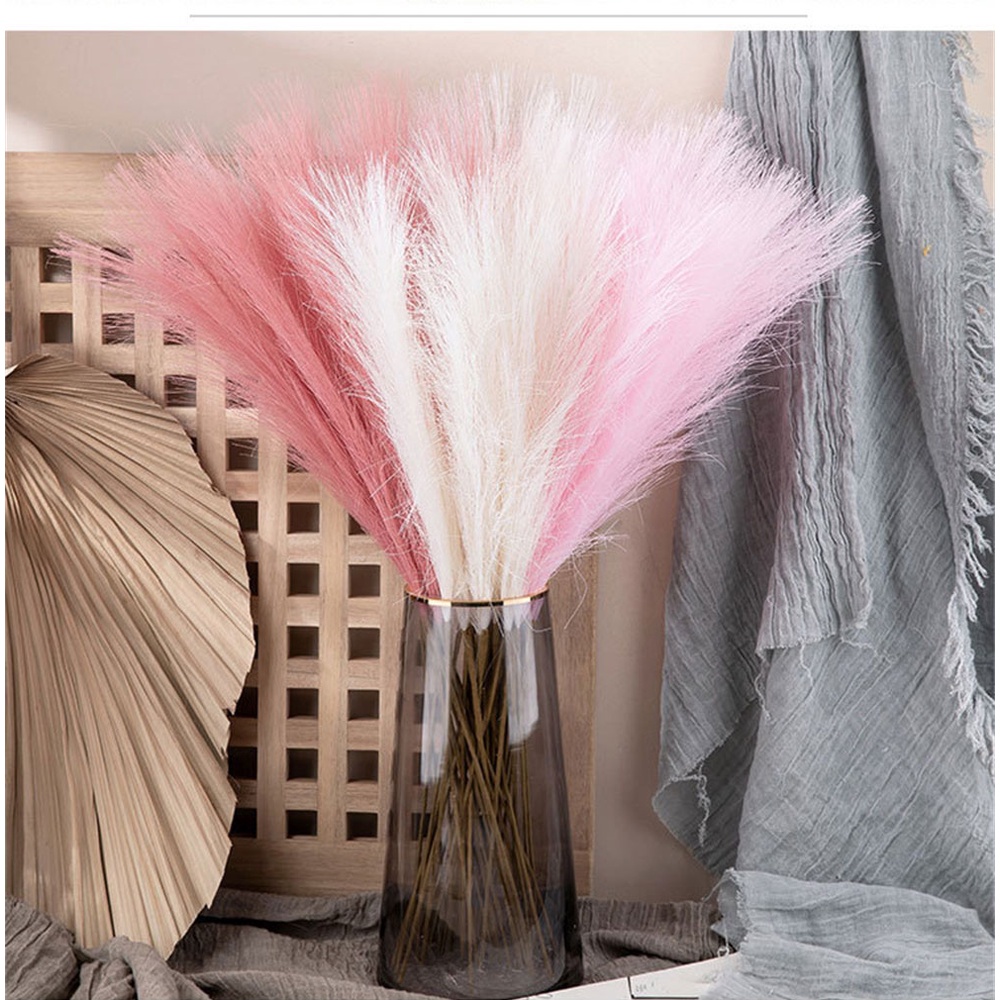 Bó Hoa Cỏ Pampas Nhân Tạo 56.5Cm Cây Trang Trí Nhà Cửa Tiệc Cưới Kỳ Nghỉ Hoa Giả Tự Làm VN1