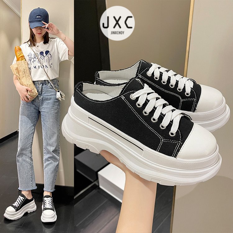 Giày thể thao JINXCHOY cột dây thoáng khí mũi tròn thời trang cao cấp mới