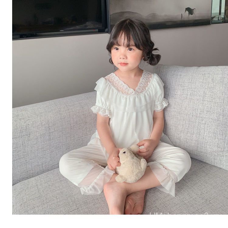 Bộ Đồ Ngủ Cotton Tinh Khiết Phong Cách Công Chúa Phương Tây Thời Trang Mùa Hè 2023 Phong Cách Phương Tây Cho Mẹ Và Bé Gái Mặc Ở Nhà Xg