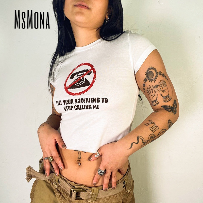 Áo Thun Ngắn Tay Cổ Tròn Màu Trơn Thời Trang 2023 Quyến Rũ Cho Nữ