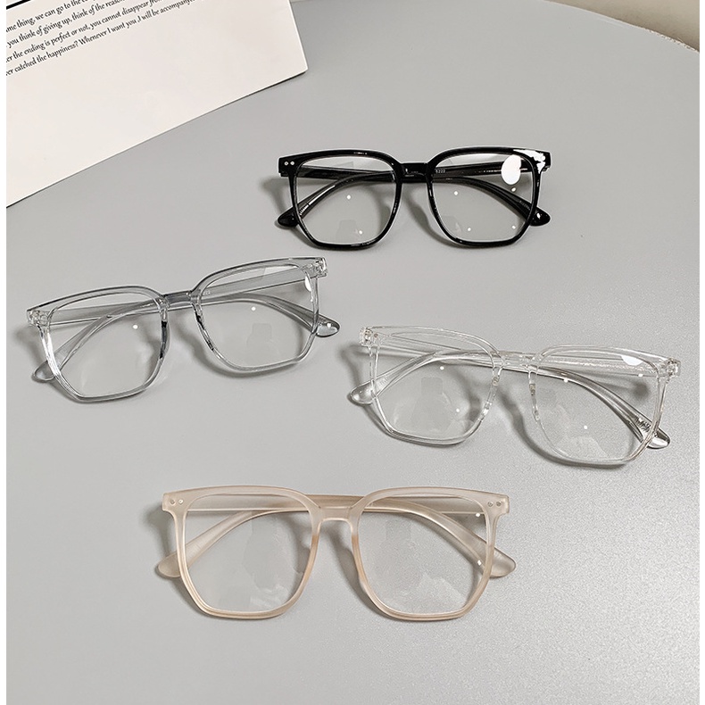 Mắt Kính Chống Ánh Sáng Xanh Thời Trang Gọng Lớn Đến 0 Độ°Đầm Thời Trang Dạo Phố Sành Điệu to-6.0-6.0°