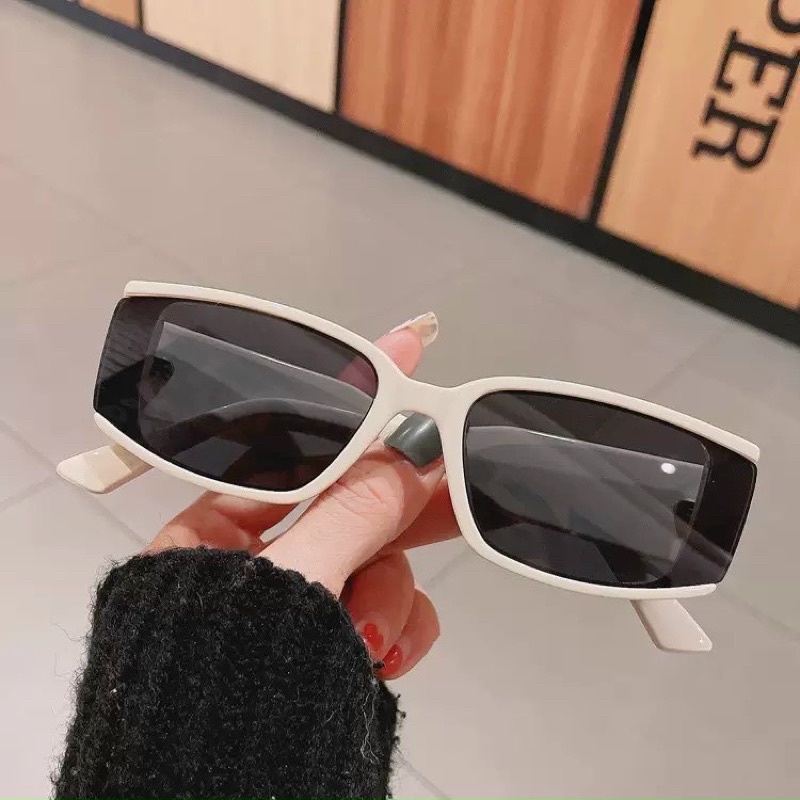 Kính Vuông Nhỏ GM Hai Gạch Hot Màu Trắng Đen Hip Hop Rap