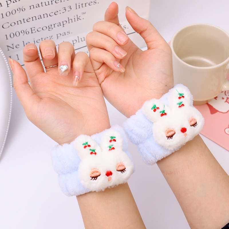 Băng Đô Rửa Mặt Thấm Hút Mồ Hôi Bằng Vải Flannel Dễ Thương Thoải Mái