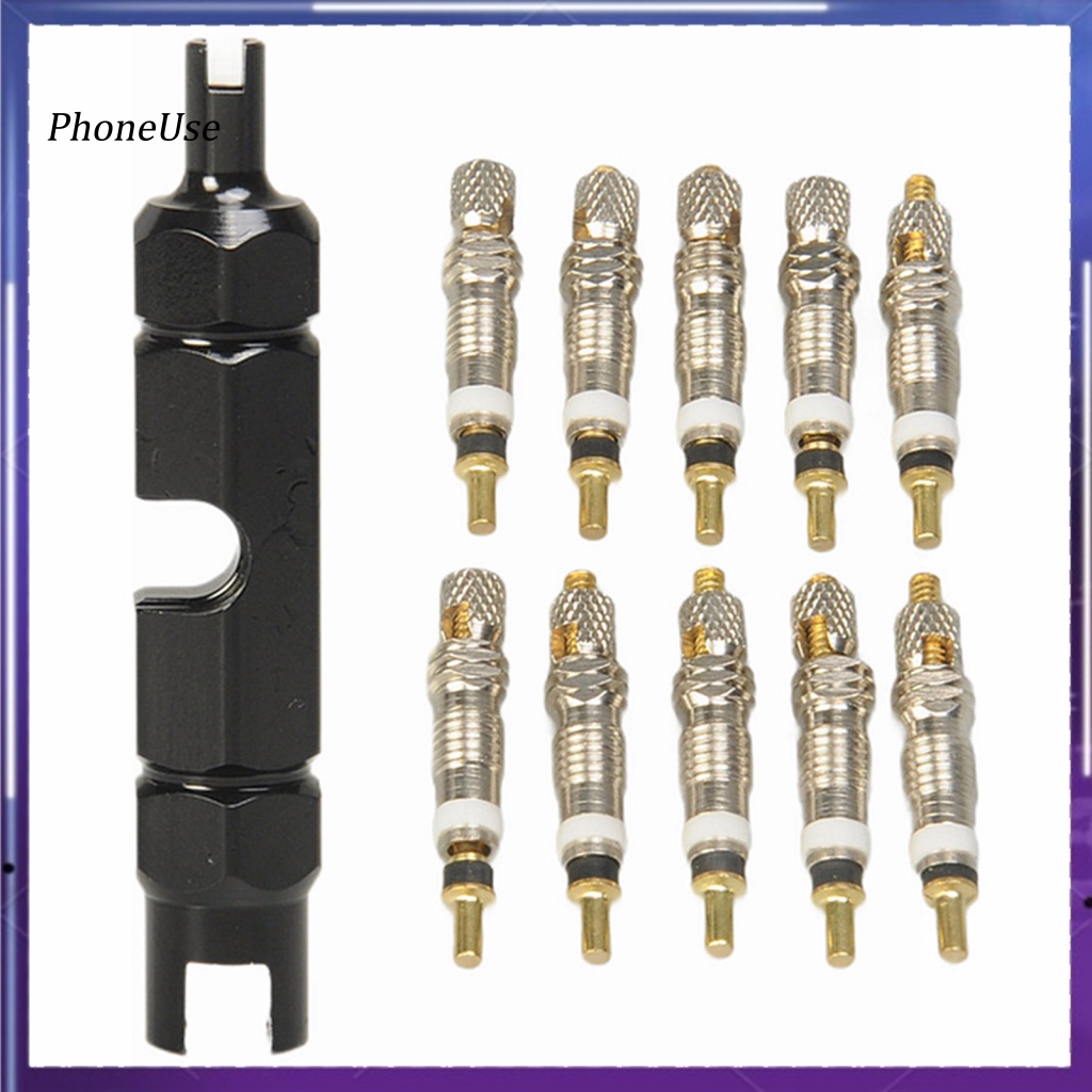 1 Bộ Lõi Van Bằng Kim Loại Cứng Gọn Nhẹ Cho Xe Đạp