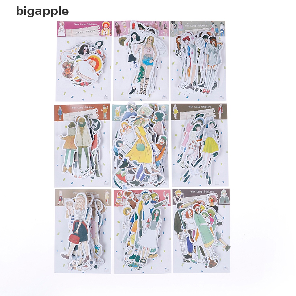 1 Túi Giấy Thủ Công Hình Cô Gái Hoạt Hình Dễ Thương Phong Cách Retro Trang Trí Nhật Ký RDG