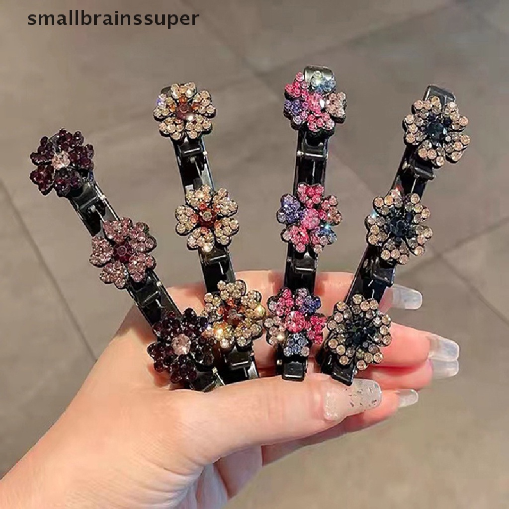 Set 2 Kẹp Tóc Đính Đá Pha Lê Thời Trang Mùa Hè Cho Nữ SBS