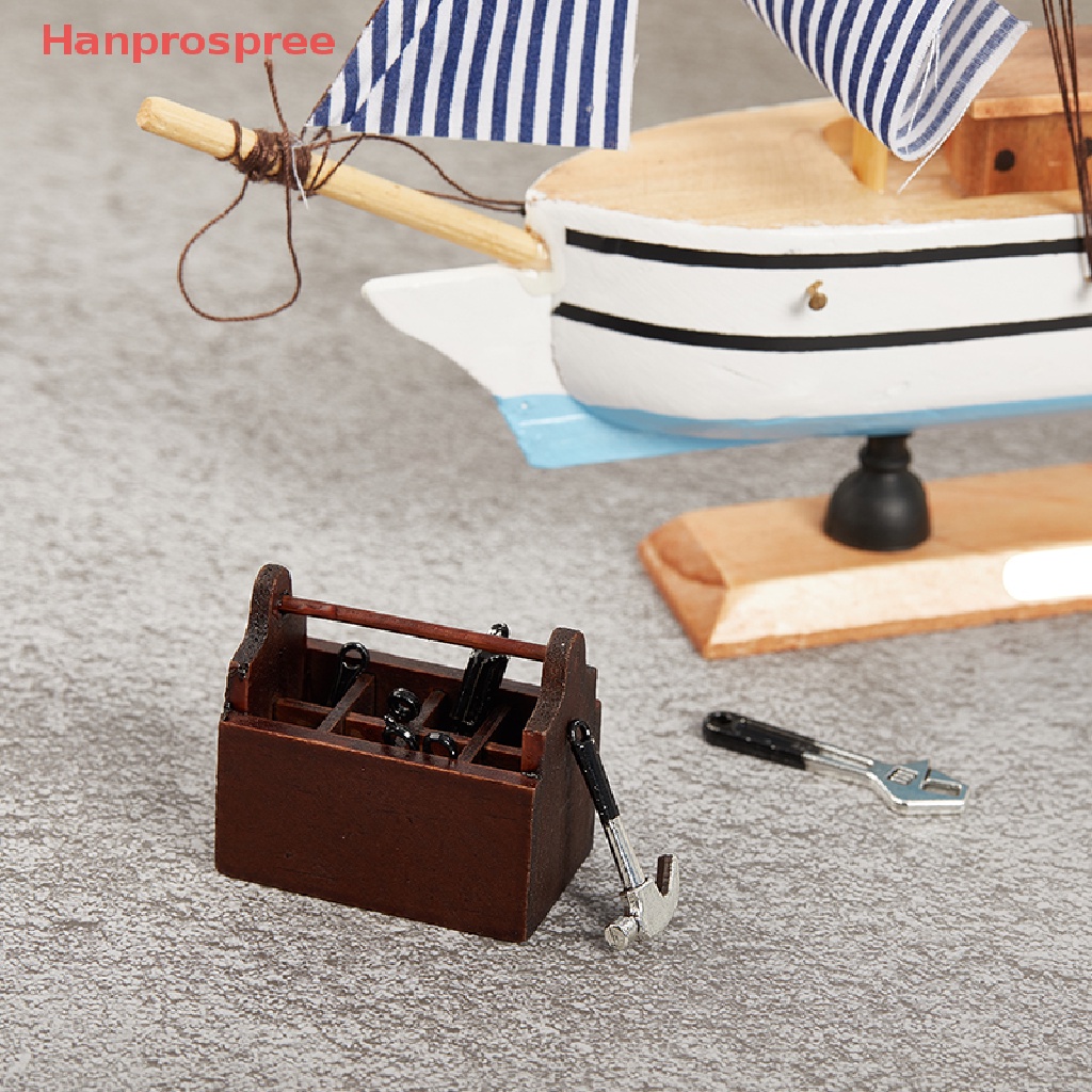 Bộ 6 Mô Hình Hộp Dụng Cụ Sửa Chữa Mini Tỉ Lệ 1: 12 Trang Trí Nhà Búp Bê DIY