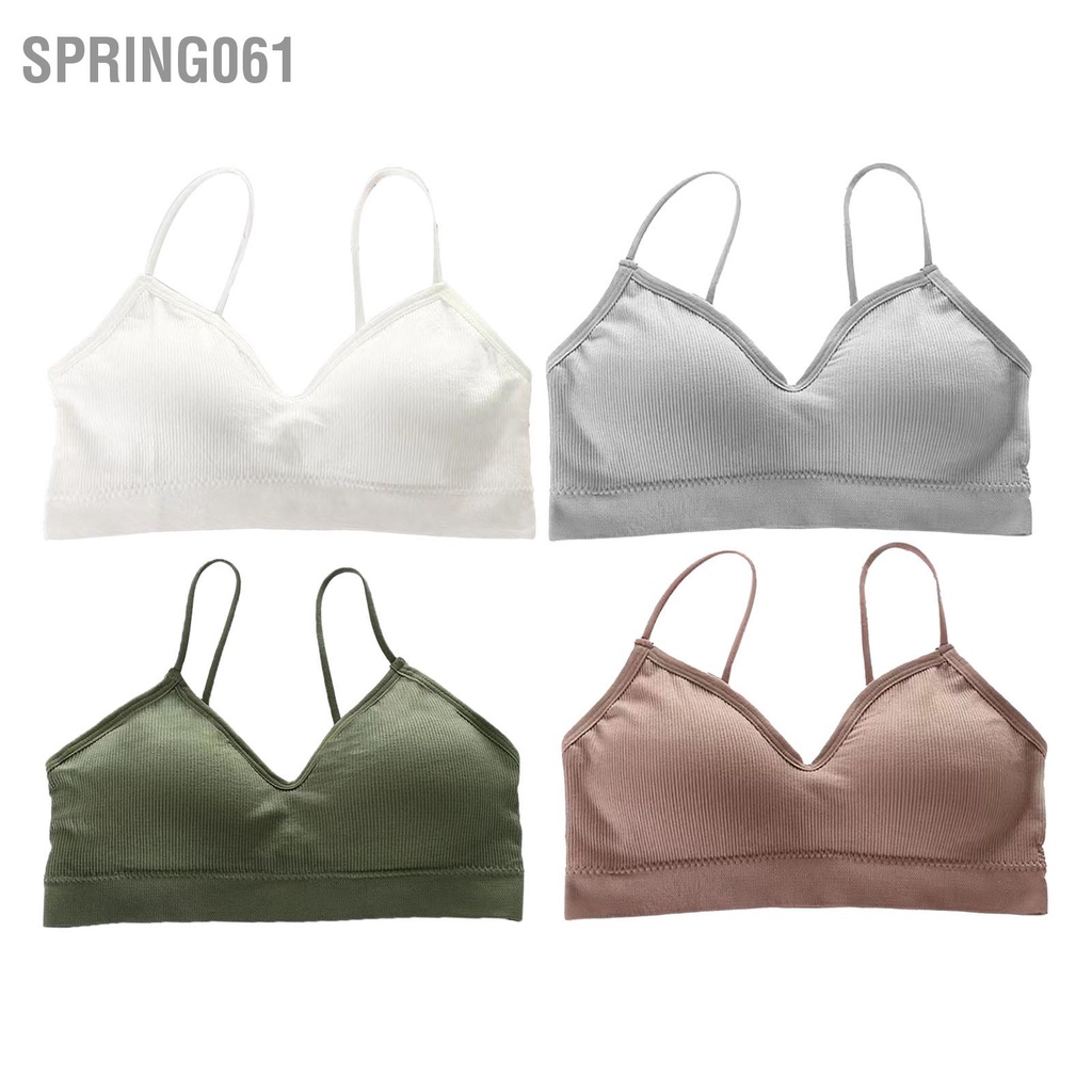 Áo Ngực Thể Thao Không Gọng Không Đường May Thoáng Khí Màu Sắc Tinh Khiết Thoải Mái