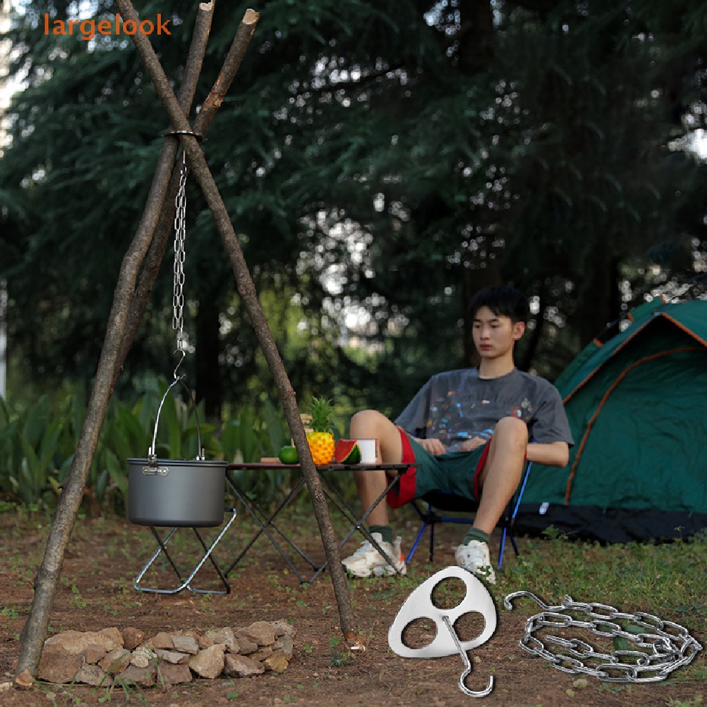 Giá Treo Nồi Nấu Ăn Ba Chân Bằng Thép Không Gỉ Tiện Dụng Khi Đi Cắm Trại