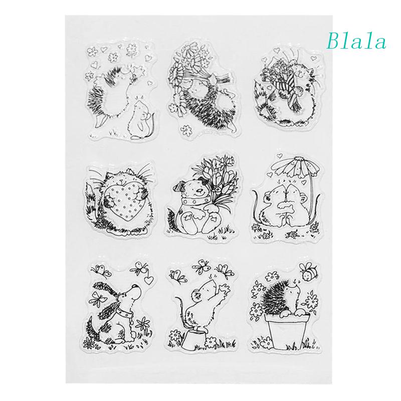 Con Dấu Trong Suốt Hình Nhím Dễ Thương Trang Trí Album Ảnh