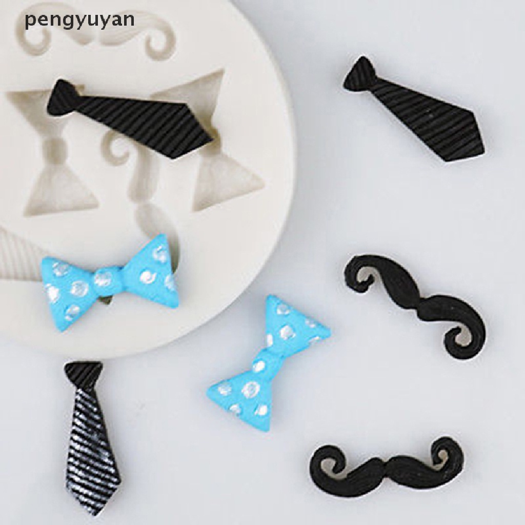 Khuôn Silicone Tạo Hình Râu Nơ Trang Trí Bánh [Mới] [Mới] [Mới]