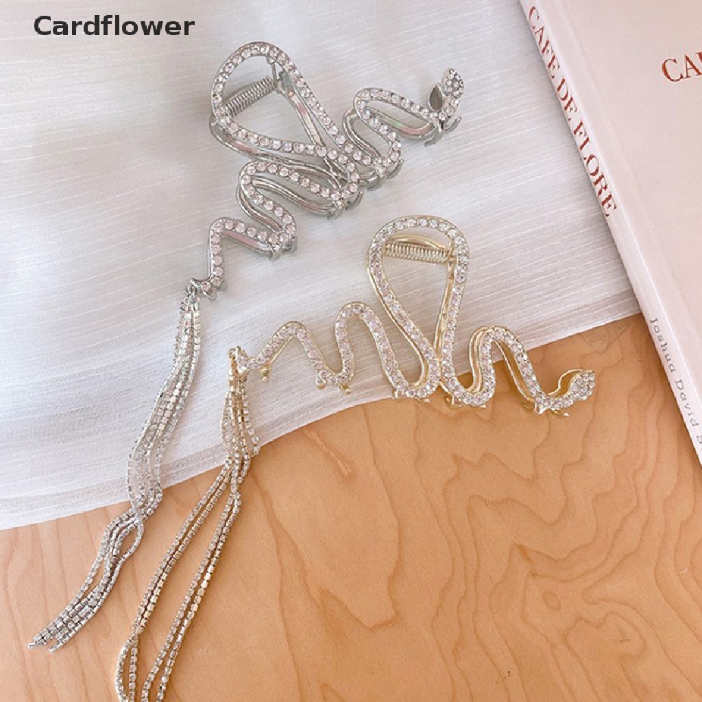 &lt; Cardflower &gt; Kẹp Tóc Chuỗi Xích Tua Rua Càng Cua Cá Mập Thời Trang Thanh Lịch Cho Nữ Đang Giảm Giá