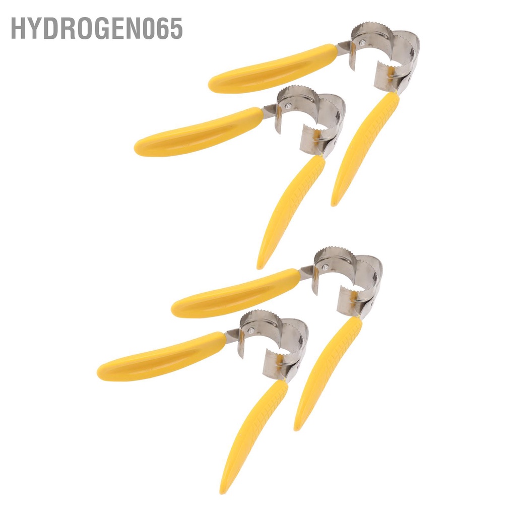 Hydrogen065 4 CÁI Dụng cụ bóc vỏ ngô bằng thép không gỉ Công tước lõi với tay cầm nhựa hình cho nhà bếp