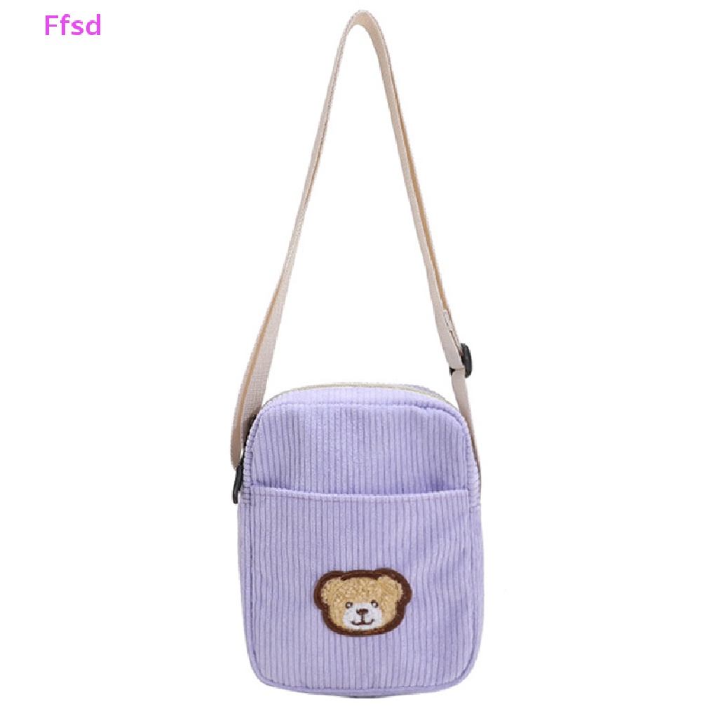 {Ffsd} Hàng Bán Chạy 1 Túi Đeo Vai / Điện Thoại Di Động Cho Học Sinh Trẻ Em Hình Gấu