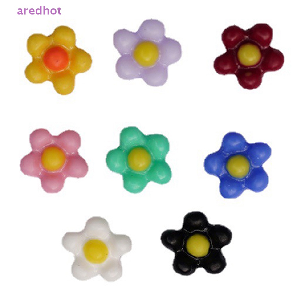 Set 50 Sticker Hoa Hướng Dương 3D 7.5mm Dán Móng Nghệ Thuật Mới