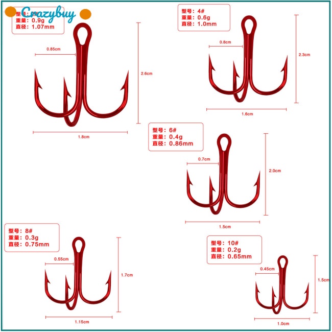 Set 50 Lưỡi Câu CR 50 Bằng Thép Carbon Chất Lượng Cao #2 #4 #6 #8 #Set 10 / 10 Phụ Kiện Câu Cá Chuyên Dụng Chất Lượng Cao
