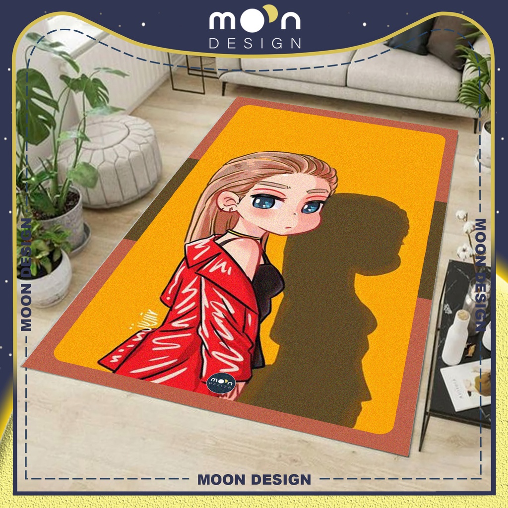 Thảm Trang Trí Moon Design Kpop Ca Sĩ Taeyeon SNSD Sexy Decor Trải Sàn Phòng Ngủ Phòng Khách Văn Phòng
