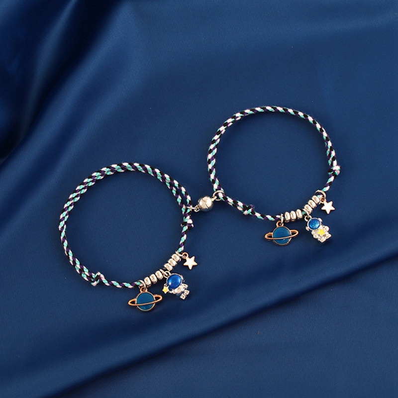 2 Vòng Tay Phi Hành Gia Nam Châm Đơn Giản Cho Cặp Đôi