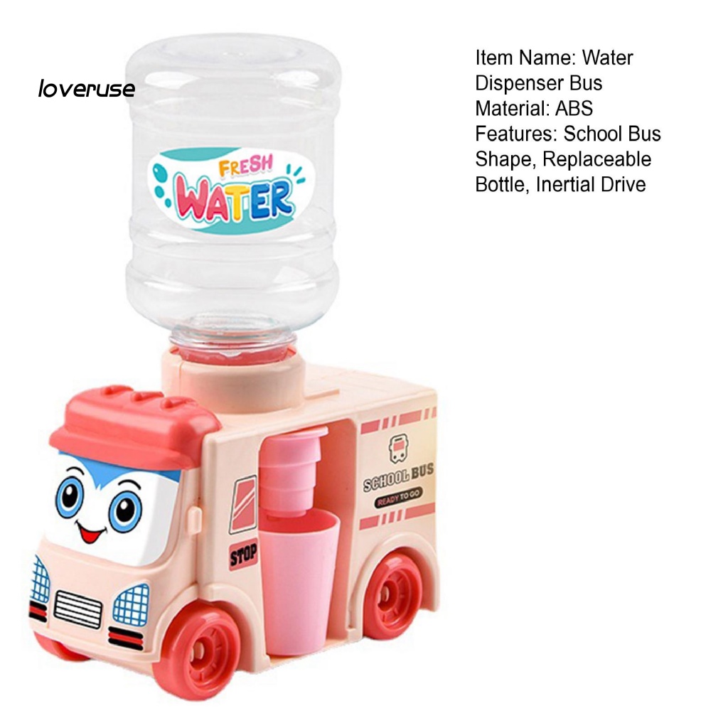 / Lo / LO / Xe Buýt Đồ Chơi Bơm Nước Dạng Nhấn Nhỏ Quà Tặng Cho Trẻ Em