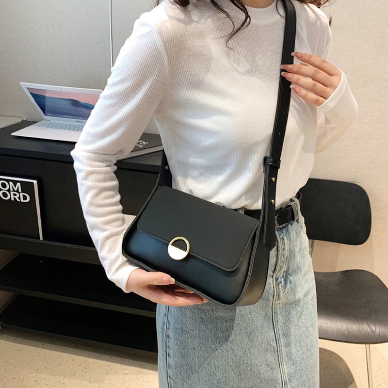 Ielgy Túi đeo dưới cánh tay Thời Trang Phương Tây Đơn Giản Màu Tương Phản Phong Cách niche Cho Nữ