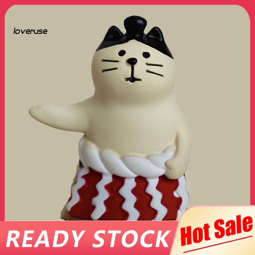 Đồ trang trí Chú Mèo Mini Bằng Nhựa Resin Tinh Tế Trang Trí Bàn Làm Việc DIY