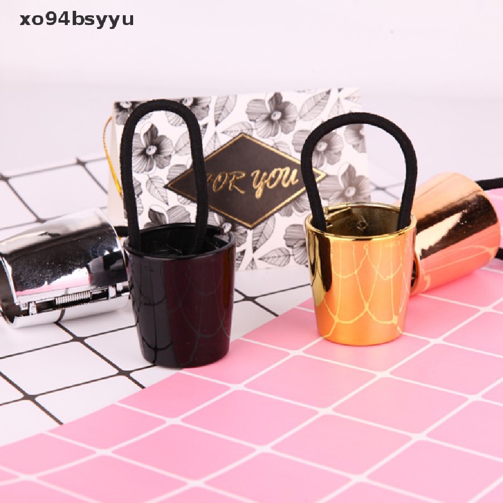 Xo94bsyu Dây Buộc Tóc Đuôi Ngựa Co Giãn Bằng Kim Loại Phong Cách Punk