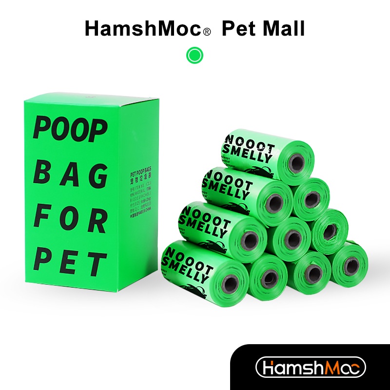 HamshMoc Túi Đựng Chất Thải Cho Thú Cưng Có Thể Phân Hủy Sinh Học Chống Rò Rỉ Tiện Dụng