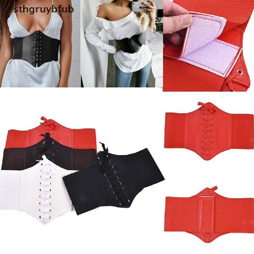 Thắt Lưng Da Bản Rộng Co Giãn Thời Trang Cho Nữ