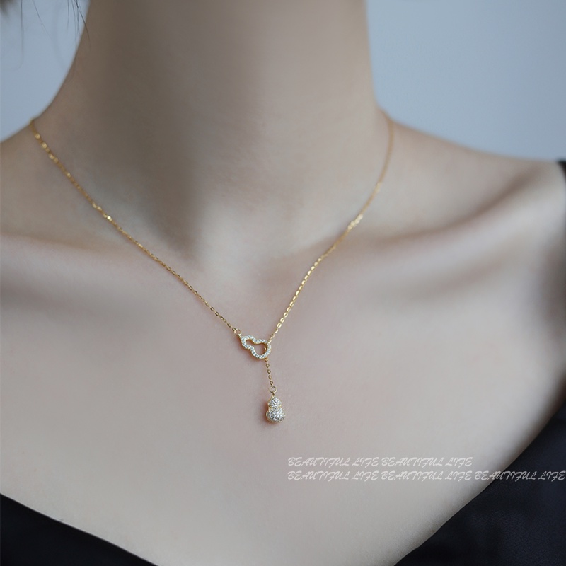 Vòng cổ Mạ Bạc Hình Hồ Lô Sang Trọng Cho Nữ