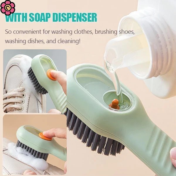 Bàn Chải Lông Mềm Cán Dài Đa Năng Vệ Sinh Giày Dép / Quần Áo