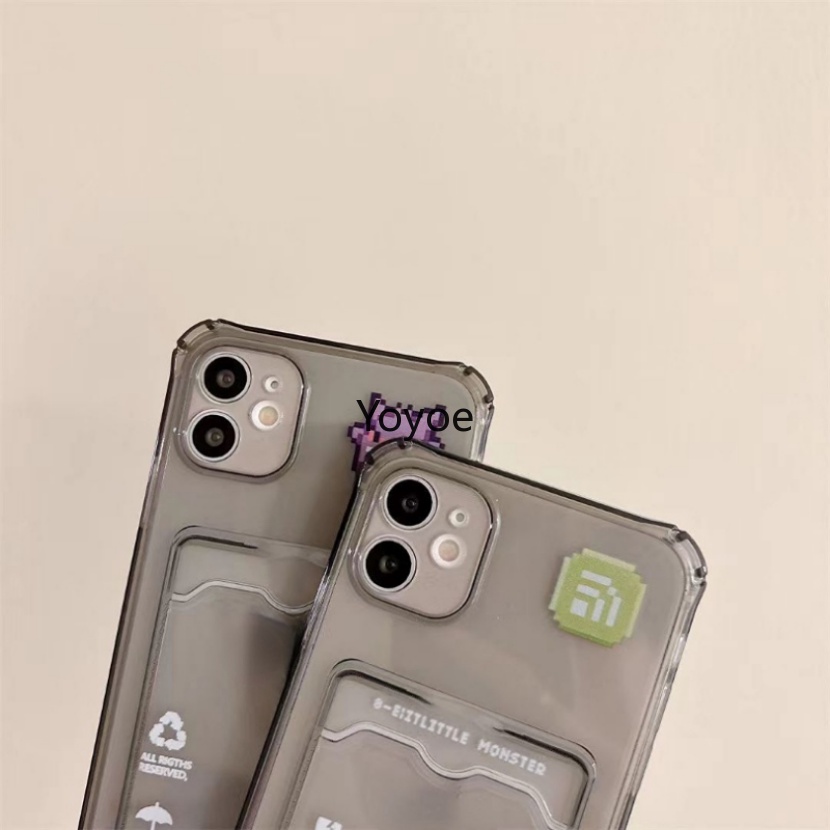 Ốp Điện Thoại TPU Mềm Chống Sốc Có Ngăn Đựng Thẻ Cho IPhone 14 13 12 11 Pro X XS Pro Max XR 7 8 Plus SE