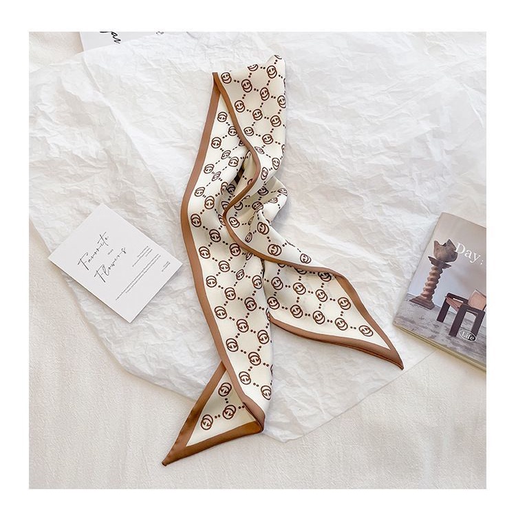 Băng Đô Cài Tóc Đa Năng Họa Tiết Kẻ Sọc Phong Cách Retro