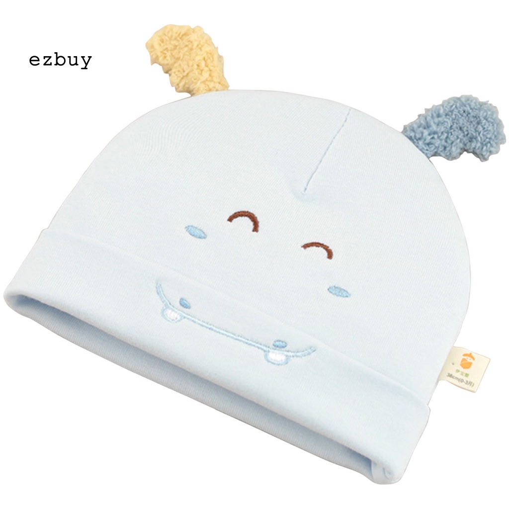 Mũ Cotton Giữ Ấm Thân Thiện Với Da Dễ Thương Cho Bé 0-2 Tháng Tuổi