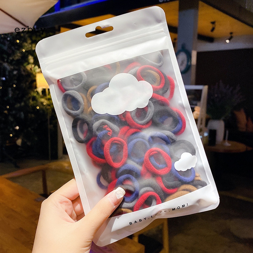 1 Túi Dây Buộc Tóc Co Giãn Mềm Mại Nhiều Màu Sắc Đáng Yêu Tinh Tế Có Thể Tái Sử Dụng Cho Nữ