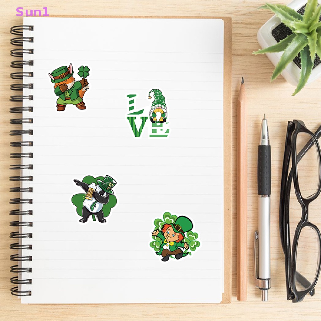 Set 1: 100 Sticker Chống Thấm Nước Dán Trang Trí Lễ Hội Irish Carnival St Patrick