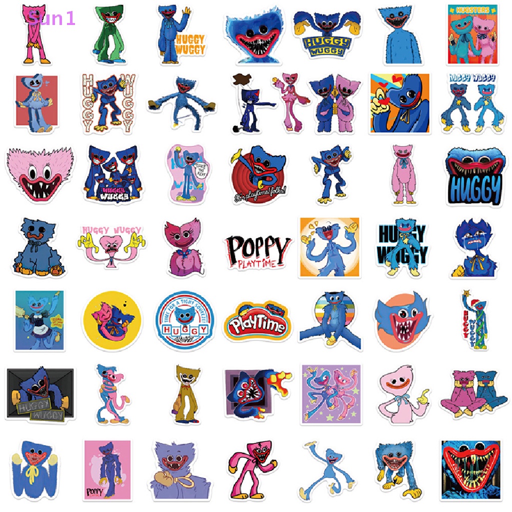 Sun1 > 50 Nhãn Dán Trang Trí Hành Lý / Guitar Họa Tiết Graffiti Kinh Dị