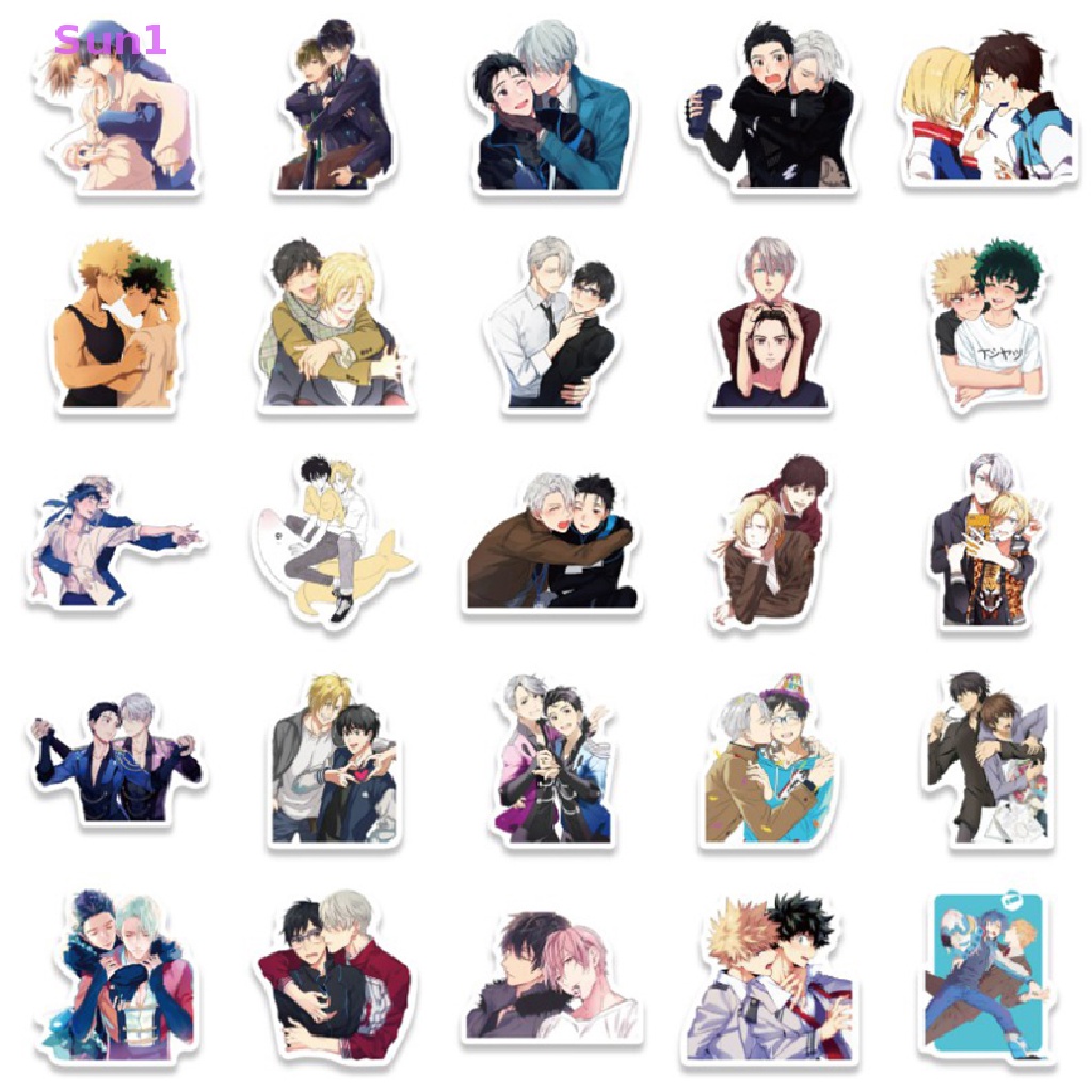 Set 50 Miếng Dán Anime BL; yaoi Nhật Bản Sun1 > Cho Laptop Ván Trượt