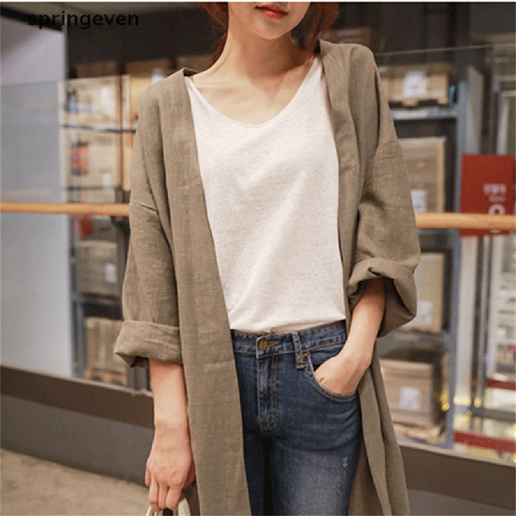 Áo Khoác Cardigan Tay Dài Dáng Rộng Kiểu Vintage Thời Trang Mùa Thu Cho Nữ