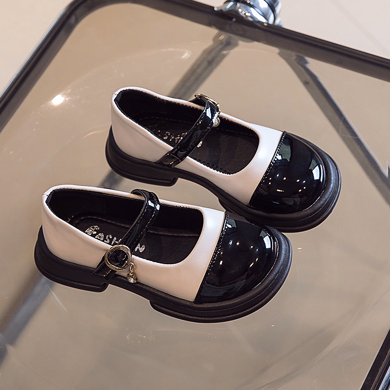 Giày Búp Bê Da Bóng Đế Mềm Kiểu Công Chúa Anh Quốc Thời Trang Xuân Thu 2022 Cho Bé Gái